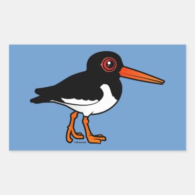 Eurasian Oystercatcher Rectangular Sticker