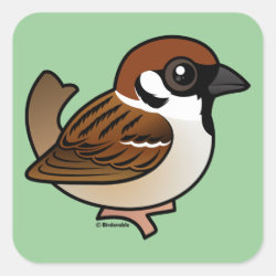 Eurasian Tree Sparrow Square Sticker