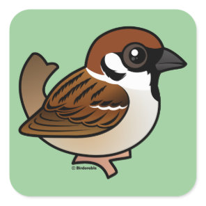 Eurasian Tree Sparrow Square Sticker