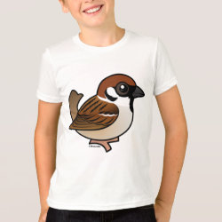 Eurasian Tree Sparrow Kids' American Apparel Fine Jersey T-Shirt