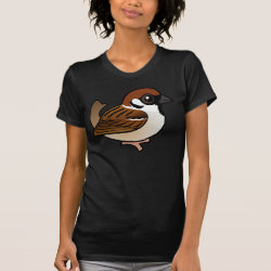Eurasian Tree Sparrow Women's American Apparel Fine Jersey Short Sleeve T-Shirt