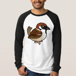 Eurasian Tree Sparrow Men's Canvas Long Sleeve Raglan T-Shirt