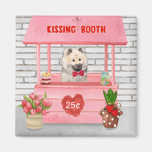 Eurasier Dog Valentine's Day Kissing Booth Magnet