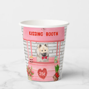 Eurasier Dog Valentine's Day Kissing Booth Paper Cups