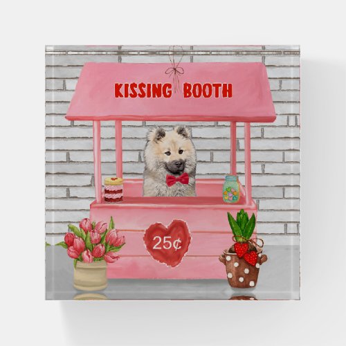 Eurasier Dog Valentines Day Kissing Booth Paperweight