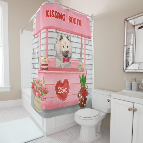 Eurasier Dog Valentines Day Kissing Booth Shower Curtain