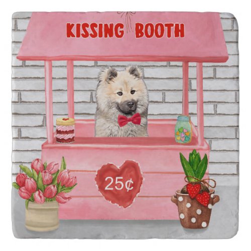 Eurasier Dog Valentines Day Kissing Booth Trivet