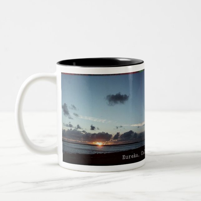 Eureka, California Clouds coffee-cup Two-Tone Coffee Mug (Left)
