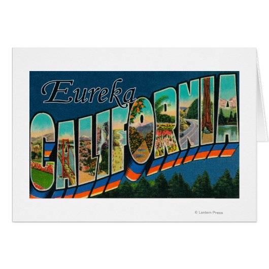 Eureka, California - Large Letter Scenes Cards (Front Horizontal)
