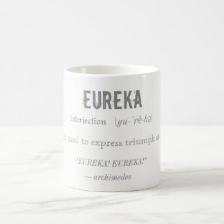 Eureka Definition Archimedes Principle Science Coffee Mug