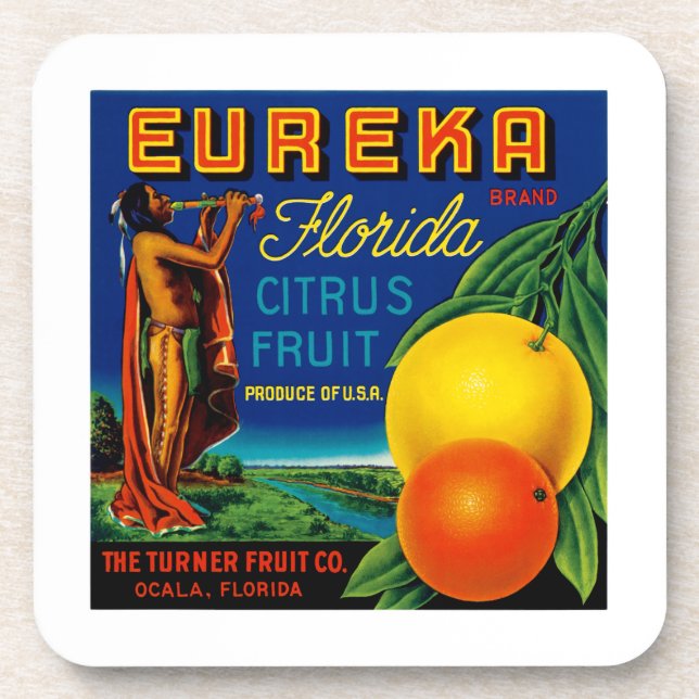 Eureka Florida Citrus Beverage Coaster (Front)