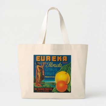 Eureka Florida Citrus Fruit Large Tote Bag by SunshineDazzle at Zazzle