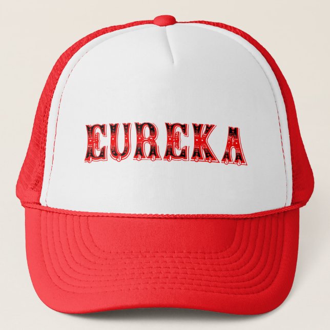 😜💡Eureka-Funny Cool Exclamation Stylish Trucker Trucker Hat (Front)