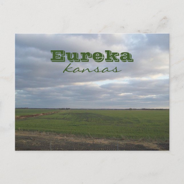 Eureka, Kansas Travel Prairie Landscape Postcard (Front)