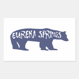 Eureka Springs Arkansas Bear Rectangular Sticker