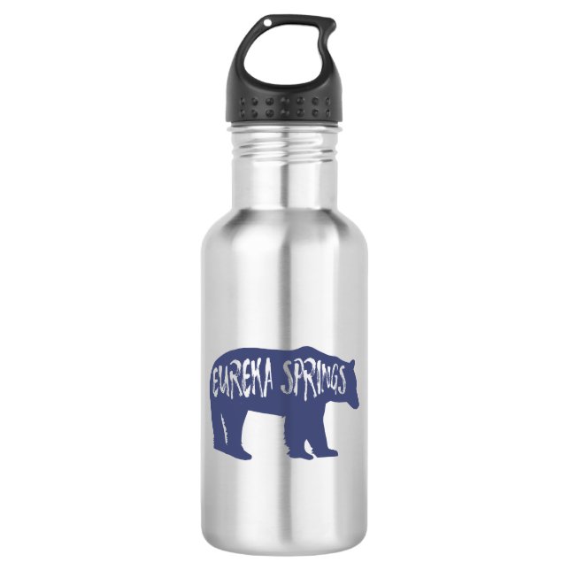 Eureka Springs Arkansas Bear Stainless Steel Water Bottle (Front)