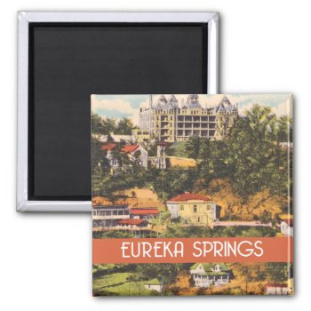 Eureka Springs  Arkansas Vintage Illustration Magnet by whereabouts at Zazzle