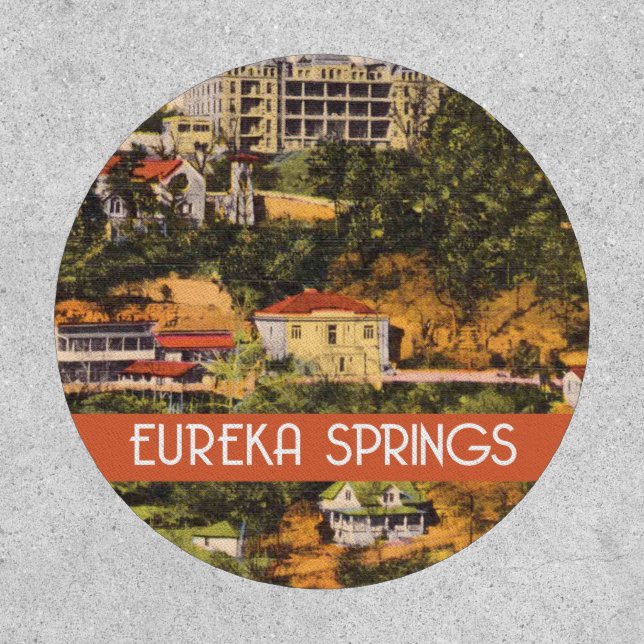 Eureka Springs, Arkansas vintage illustration Patch (Front)