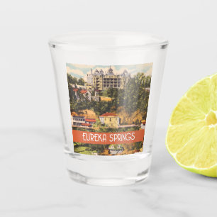 Eureka Springs, Arkansas vintage illustration Shot Glass