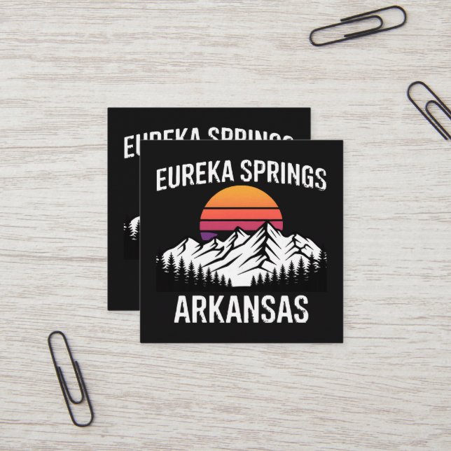 Eureka Springs Square Business Card (Front/Back In Situ)