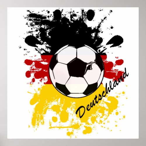 Euro 2012 _ European Cup Germany flag football Poster