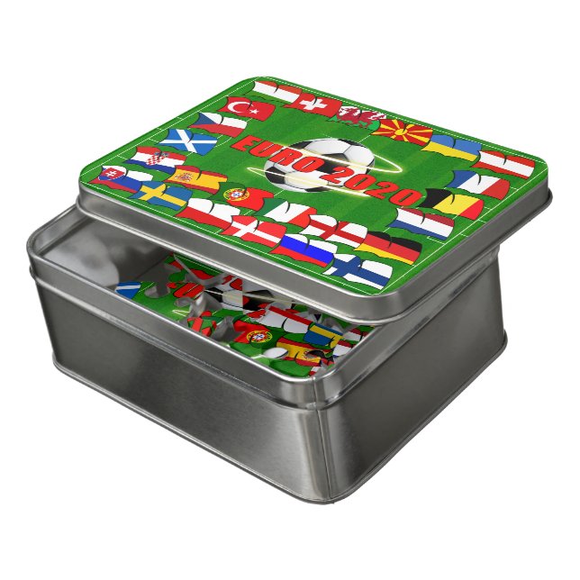 Euro 2020 Football sport acrylic Jigsaw Puzzle (Lid Open)