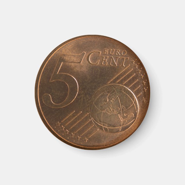 Euro 5 Cent Money Coin Magnet (Front)