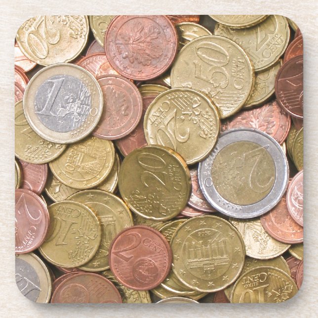 Euro Cents Drink Coaster (Front)