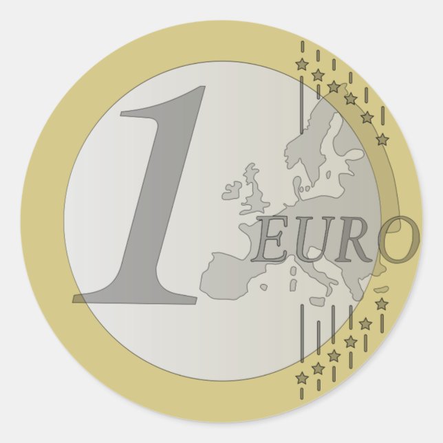 Euro Coin Classic Round Sticker (Front)