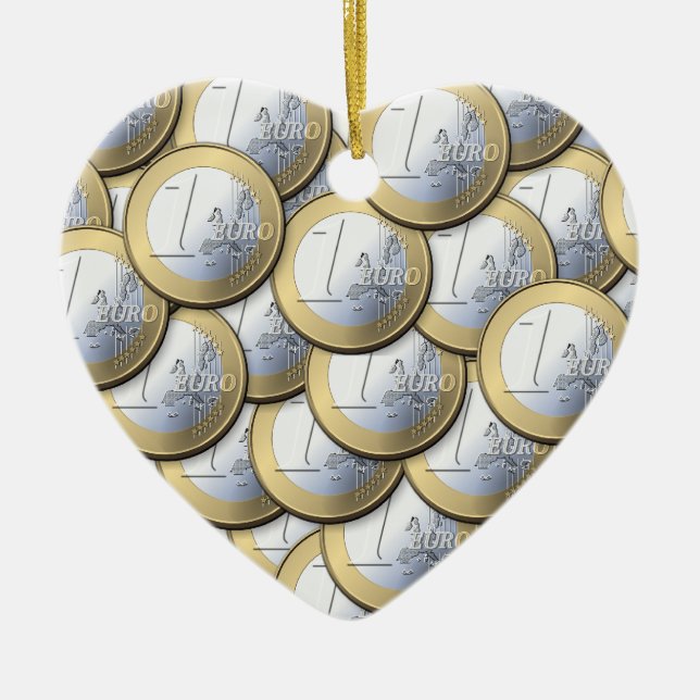 Euro Coins ornament - customize (Front)