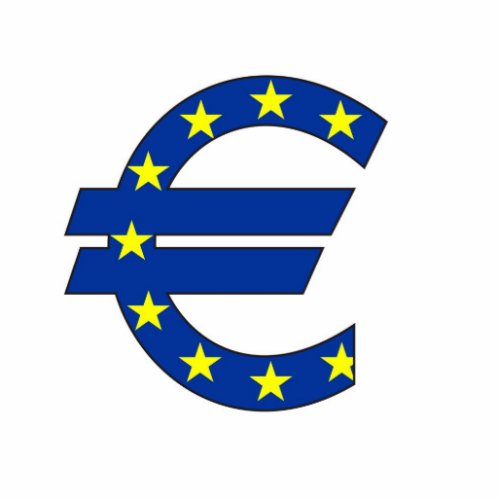 euro currency symbol money sign statuette