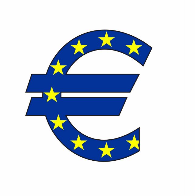 euro currency symbol money sign statuette (Front)