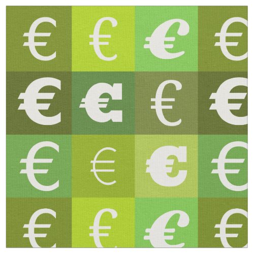 Euro money sign pattern fabric