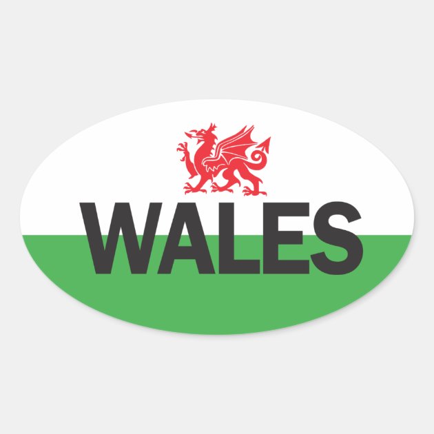 Wales Flag Sticker - Oval Self-Adhesive Vinyl Decal For Car, Van, Camper (Small) 8 thumbnail image