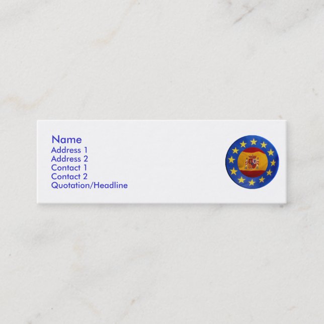 Euro Spain Profile Card (Front)