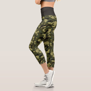 Euro Spring Camouflage Capri Leggings