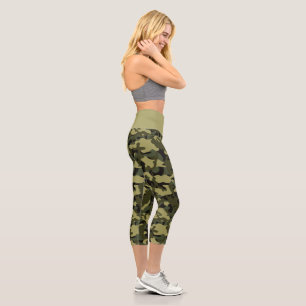 Euro Spring Camouflage Capri Leggings