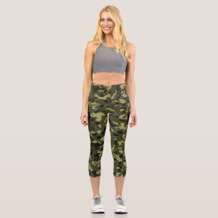 Euro Spring Camouflage Capri Leggings