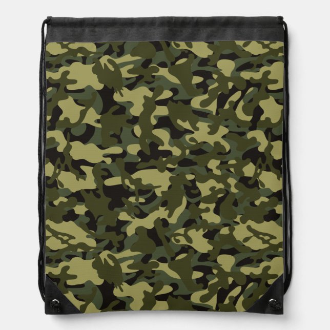 Euro Spring Camouflage  Drawstring Bag (Front)