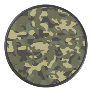 Euro Spring Camouflage  Hockey Puck