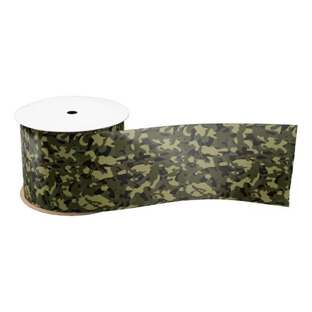 Euro Spring Camouflage Satin Ribbon (Spool)