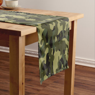 Euro Spring Camouflage Short Table Runner
