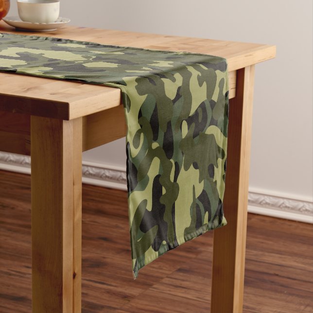 Euro Spring Camouflage  Short Table Runner (In Situ)