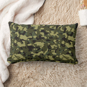 Euro Spring Camouflage Tissue Paper Lumbar Pillow