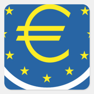Euro symbolism - European Legacy Square Sticker