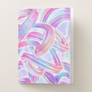 eurobeat holorave - pink and blue : pocket folder