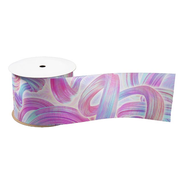 eurobeat holorave - pink and blue : satin ribbon (Spool)