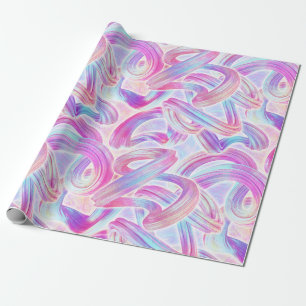 eurobeat holorave - pink and blue : wrapping paper