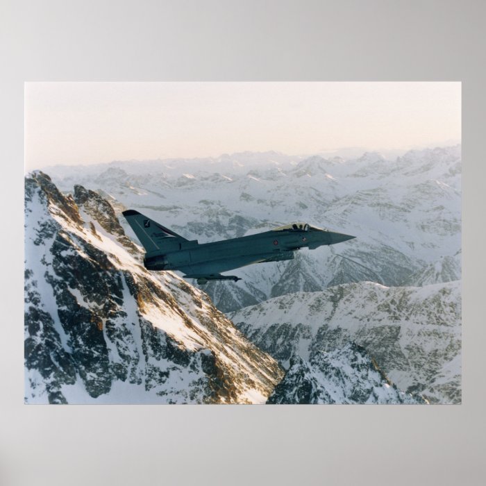 Eurofighter amongst mountains posters