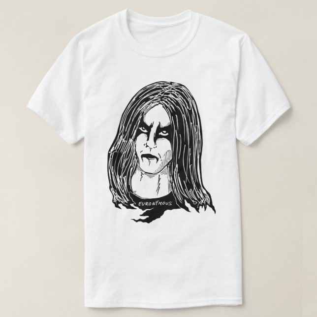 Euronymous Make Up Face T-Shirt (Design Front)